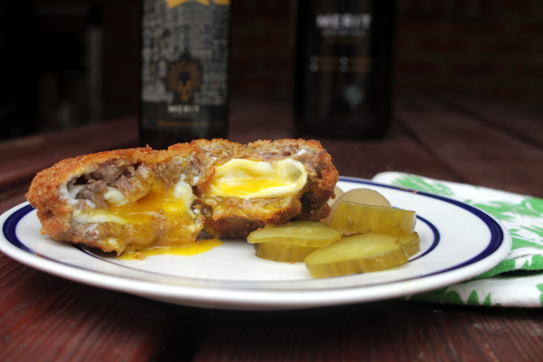 Crisp breading, hearty pork and a runny yolk are the key elements of top-notch Scotch egg.